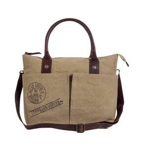 NEW MYRA BAG lentilles craftsman vintage-look shoulder bag in brown
